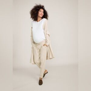 Hatch maternity cashmere Cream Maternity Joggers 1 small